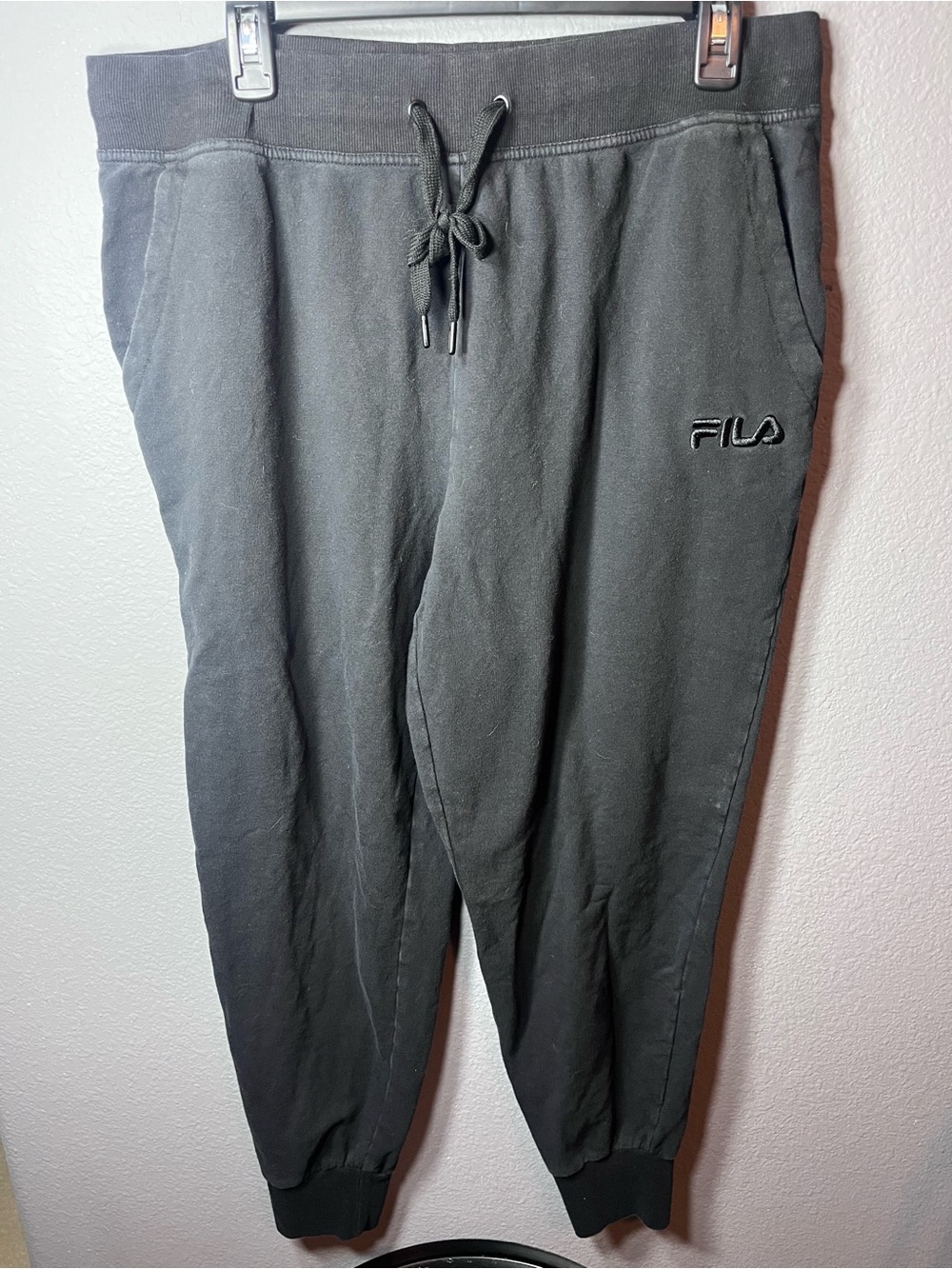 FILA Men’s Charcoal Black Drawstring Joggers